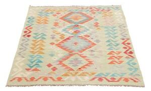 Tappeto Kilim Geometrico Verde Salvia Multicolore 97x145 Cm