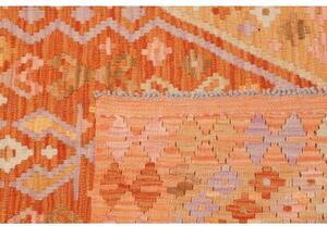 Tappeto Kilim Stilizzato Arancione Beige 104x150 Cm