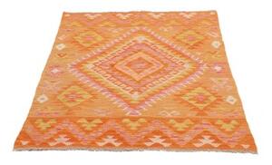 Tappeto Kilim Geometrico Arancione Rosa 100x147 Cm