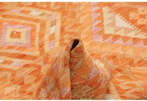 Tappeto Kilim Geometrico Arancione Beige 104x152 Cm
