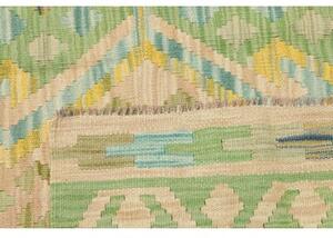 Tappeto Kilim Stilizzato Verde Beige 100x144 Cm
