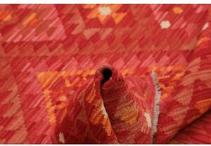 Tappeto Kilim Geometrico Rosso Arancione 102x146 Cm