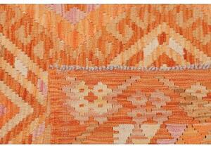 Tappeto Kilim Geometrico Arancione Beige 104x152 Cm
