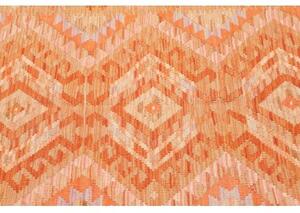 Tappeto Kilim Geometrico Arancione Beige 101x148 Cm