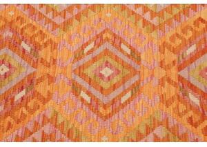 Tappeto Kilim Geometrico Arancione Rosa 101x152 Cm