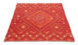 Tappeto Kilim Geometrico Rosso Arancione 102x146 Cm