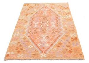 Tappeto Kilim Stilizzato Arancione Beige 98x152 Cm