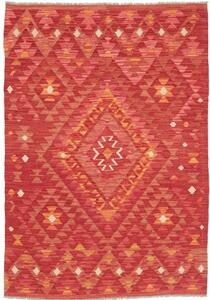 Tappeto Kilim Geometrico Rosso Arancione 102x146 Cm