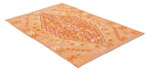 Tappeto Kilim Stilizzato Arancione Beige 104x150 Cm