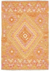 Tappeto Kilim Geometrico Arancione Rosa 103x145 Cm