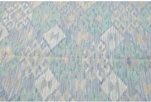Tappeto Kilim Geometrico Azzurro Verde Acqua 157x205 Cm