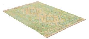 Tappeto Kilim Stilizzato Verde Beige 100x144 Cm