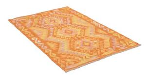 Tappeto Kilim Geometrico Arancione Giallo 99x147 Cm