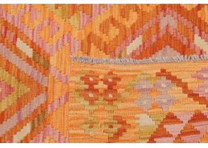 Tappeto Kilim Geometrico Arancione Rosa 101x152 Cm