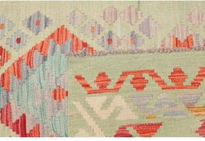 Tappeto Kilim Geometrico Verde Salvia Multicolore 97x145 Cm