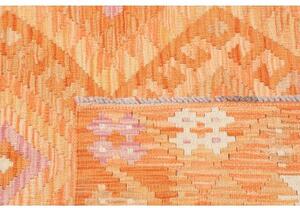 Tappeto Kilim Geometrico Arancione Rosa 104x150 Cm