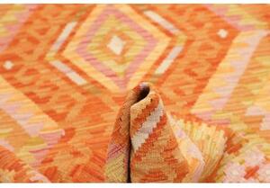 Tappeto Kilim Geometrico Arancione Beige 98x157 Cm