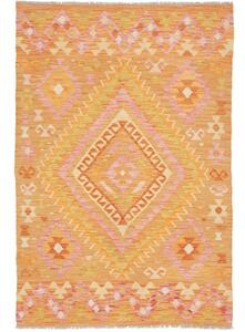 Tappeto Kilim Geometrico Arancione Rosa 104x156 Cm