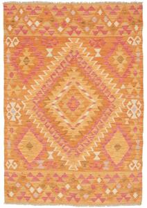 Tappeto Kilim Geometrico Arancione Rosa 100x146 Cm
