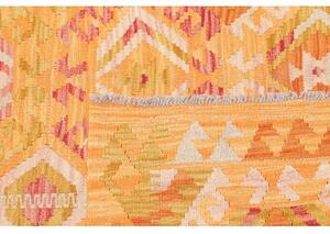 Tappeto Kilim Geometrico Giallo Senape Arancione 96x142 Cm