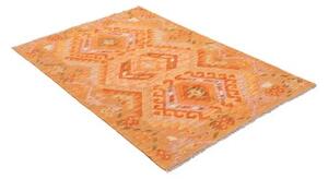 Tappeto Kilim Geometrico Arancione Rosa 101x150 Cm