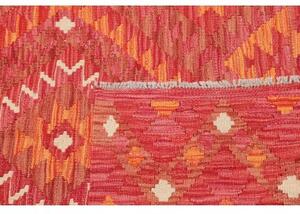 Tappeto Kilim Geometrico Rosso Arancione 106x144 Cm