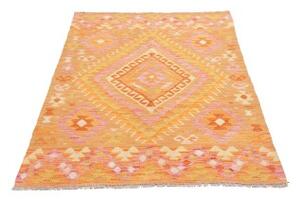 Tappeto Kilim Geometrico Arancione Rosa 104x156 Cm