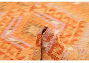 Tappeto Kilim Geometrico Arancione Rosa 101x150 Cm