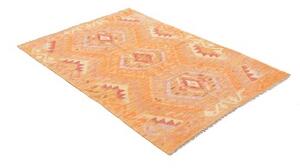 Tappeto Kilim Geometrico Arancione Beige 102x151 Cm