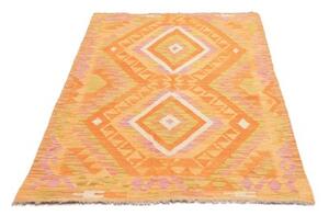 Tappeto Kilim Geometrico Arancione Beige 98x165 Cm