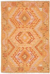 Tappeto Kilim Geometrico Arancione Rosa 101x150 Cm