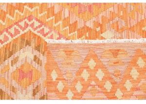 Tappeto Kilim Geometrico Arancione Beige 102x147 Cm