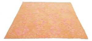 Tappeto Kilim Geometrico Arancione Rosa 153x188 Cm