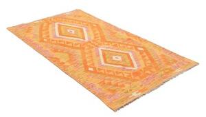 Tappeto Kilim Geometrico Arancione Beige 98x165 Cm
