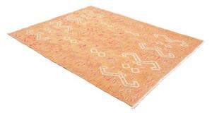 Tappeto Kilim Geometrico Arancione Beige 155x201 Cm