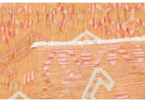 Tappeto Kilim Geometrico Arancione Beige 155x201 Cm