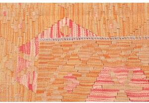 Tappeto Kilim Geometrico Arancione Rosa 153x188 Cm