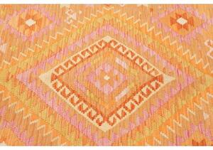 Tappeto Kilim Geometrico Arancione Rosa 104x156 Cm