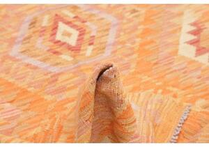 Tappeto Kilim Geometrico Arancione Beige 102x151 Cm