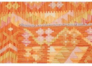 Tappeto Kilim Geometrico Arancione Beige 98x157 Cm