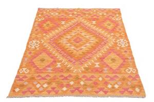 Tappeto Kilim Geometrico Arancione Rosa 100x146 Cm