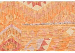 Tappeto Kilim Geometrico Arancione Beige 102x151 Cm