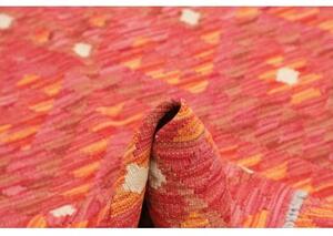 Tappeto Kilim Geometrico Rosso Arancione 106x144 Cm