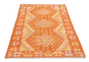 Tappeto Kilim Geometrico Arancione Beige 98x157 Cm