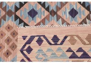 Tappeto Kilim Geometrico Beige Marrone 242x340 Cm