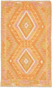 Tappeto Kilim Geometrico Arancione Beige 98x165 Cm