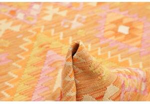 Tappeto Kilim Geometrico Arancione Rosa 104x156 Cm