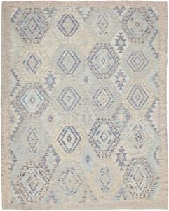 Tappeto Kilim Geometrico Grigio Beige 180x220 Cm