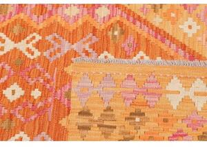 Tappeto Kilim Stilizzato Arancione Beige 98x146 Cm
