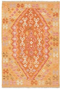 Tappeto Kilim Stilizzato Arancione Beige 98x146 Cm